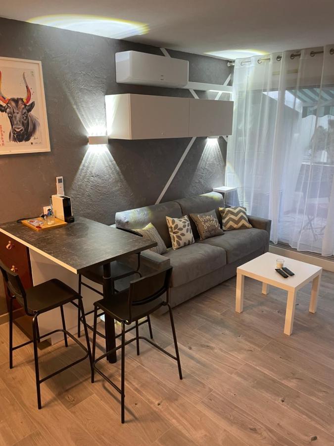 Superbe Studio, Terrasse, Piscine, Parking 勒格罗-迪鲁瓦 外观 照片