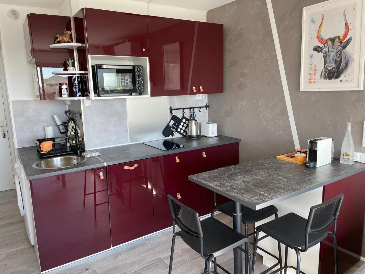 Superbe Studio, Terrasse, Piscine, Parking 勒格罗-迪鲁瓦 外观 照片
